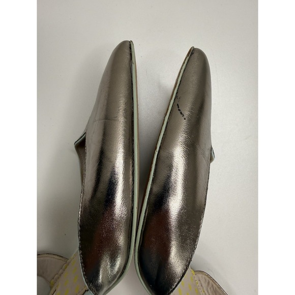 Boden Millie Slingback in Metallic Pewter Size 38.5 Kitten Heel - Picture 6 of 14